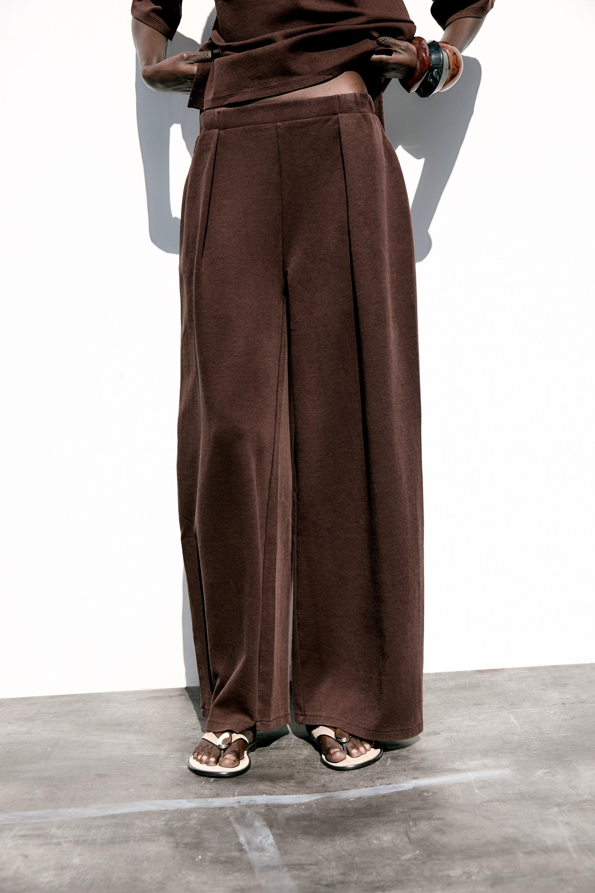 WASHED EFFECT INTERLOCK PANTS